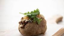 Steak and Blue Cheese Loaded Baked Potato no cooking required Steak and Blue Cheese Loaded Baked Potato no cooking required