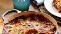 Layered Chicken Three-Cheese Enchilada Layered Chicken Three-Cheese Enchilada