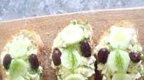 Feta Cheese Cucumber Crostini Feta Cheese Cucumber Crostini