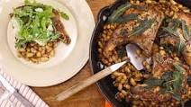 Bone-in Pork Chops with Brown Butter, Balsamic and Beans Bone-in Pork Chops with Brown Butter, Balsamic and Beans