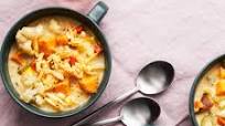 Cheesy Cauliflower & Sweet Potato Chowder Cheesy Cauliflower & Sweet Potato Chowder