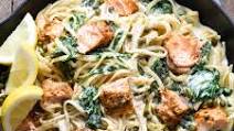 Creamy Salmon Pasta with Spinach Creamy Salmon Pasta with Spinach