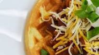 Cornbread Waffles with Chili recipe Cornbread Waffles with Chili recipe