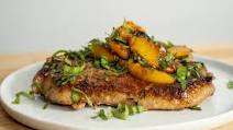 Brown Butter Pork Chop with Peaches Brown Butter Pork Chop with Peaches