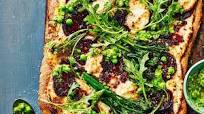 Spring veg spelt pizza Spring veg spelt pizza