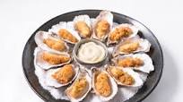 Crispy focaccia oysters with oyster mayonnaise Crispy focaccia oysters with oyster mayonnaise