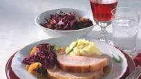 Honey Roasted Ham with Cabbage Salad and Potatoes Honey Roasted Ham with Cabbage Salad and Potatoes