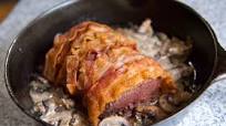 Bacon-Wrapped Venison Tenderloin with Garlic Cream Sauce Bacon-Wrapped Venison Tenderloin with Garlic Cream Sauce
