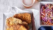 Air-Fried Tonkatsu with Ginger Cabbage Slaw Air-Fried Tonkatsu with Ginger Cabbage Slaw
