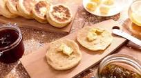 Muffin inglés, pan casero sin horno Muffin inglés, pan casero sin horno