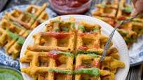 Besan Chilla Waffles - A unique breakfast to begin your day .. Besan Chilla Waffles - A unique breakfast to begin your day ..