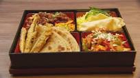 Tiffin Box with Chickpea Curry, Kadhai Paneer, Cauliflower Okra Chips, Grandma's Mustard Pickle Tiffin Box with Chickpea Curry, Kadhai Paneer, Cauliflower Okra Chips, Grandma's Mustard Pickle