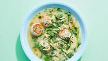 Gingery Pork Meatball Soup with Orzo & Baby Kale Gingery Pork Meatball Soup with Orzo & Baby Kale