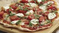 Cracker-Thin Pizza with Cherry Tomatoes, Fresh Mozzarella, Ricotta, and Basil Cracker-Thin Pizza with Cherry Tomatoes, Fresh Mozzarella, Ricotta, and Basil