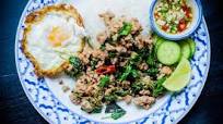 Pork Basil - Pad Gaproa Moosub Kaidow ผัดกะเพราหมูสับไข่ดา Pork Basil - Pad Gaproa Moosub Kaidow ผัดกะเพราหมูสับไข่ดา
