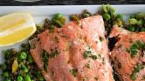 Grilled or Roasted Sockeye Salmon with Herbed Cream Sauce Grilled or Roasted Sockeye Salmon with Herbed Cream Sauce
