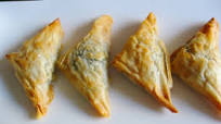 Kittencal's Greek Spinach and Feta Puff Pastry Triangles Kittencal's Greek Spinach and Feta Puff Pastry Triangles