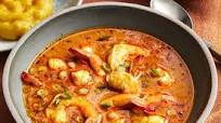 Coconut Curried Shrimp with Bara Coconut Curried Shrimp with Bara