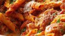 Three-Cheese Meatball Mostaccioli Three-Cheese Meatball Mostaccioli