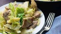 Fried Cabbage with Pork Sirloin Fried Cabbage with Pork Sirloin