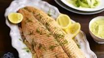 Parcel-poached salmon with herby mayonnaise Parcel-poached salmon with herby mayonnaise