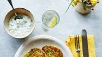 Courgette, mint and goat’s cheese fritters with tzatziki recipe Courgette, mint and goat’s cheese fritters with tzatziki recipe