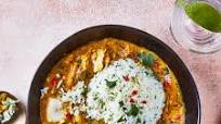 Goan-Style Basa & Spinach Curry With Coriander Rice Goan-Style Basa & Spinach Curry With Coriander Rice