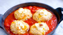 Goat Cheese Stuffed Baked Chicken Meatballs Goat Cheese Stuffed Baked Chicken Meatballs