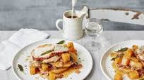 Pot-roasted pork loin with pancetta, swede and celeriac Pot-roasted pork loin with pancetta, swede and celeriac