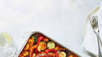Summer sausage traybake Summer sausage traybake