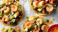 low calorie Shrimp Tostadas with Avocado Salsa low calorie Shrimp Tostadas with Avocado Salsa