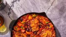 Skillet-Roasted Chicken Afritada Skillet-Roasted Chicken Afritada