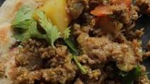 aloo keema recipe(ground beef and potato curry). aloo keema recipe(ground beef and potato curry).