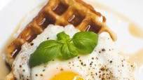 Homemade Waffle, Egg, and Bacon Breakfast Homemade Waffle, Egg, and Bacon Breakfast