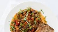 Pan-Fried Pork Chops with Eggplant & Tomato Sauté Pan-Fried Pork Chops with Eggplant & Tomato Sauté