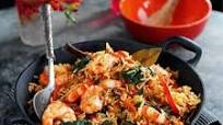Sri Lankan prawn and spinach biryani Sri Lankan prawn and spinach biryani