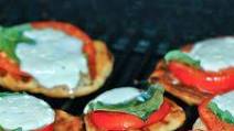 Grilled Mini Caprese Pizzas Grilled Mini Caprese Pizzas
