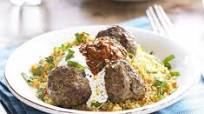 Moroccan lamb meatballs with harissa & couscous Moroccan lamb meatballs with harissa & couscous