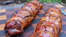 Bacon Wrapped Pork Tenderloin with Maple Glaze Bacon Wrapped Pork Tenderloin with Maple Glaze