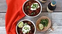 Chorizo chili with black beans and poblano pepper Chorizo chili with black beans and poblano pepper