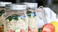 Lunch in a Jar: Mediterranean Quinoa Chickpea Salad Lunch in a Jar: Mediterranean Quinoa Chickpea Salad