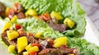 Beef Lettuce Wraps with Mango Salsa (Slow Cooker) Beef Lettuce Wraps with Mango Salsa (Slow Cooker)