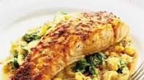 Sizzling salmon with bean mash Sizzling salmon with bean mash