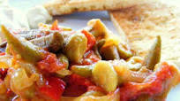 Turkish Okra In Olive Oil - Zeytinyağlı Bamya Turkish Okra In Olive Oil - Zeytinyağlı Bamya