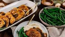Pork Marsala with Mushrooms and Almond Green Beans - Dream Dinners Pork Marsala with Mushrooms and Almond Green Beans - Dream Dinners