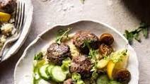 Greek Lamb Meatballs with Avocado Goddess Sauce Greek Lamb Meatballs with Avocado Goddess Sauce