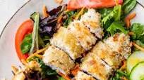Coconut Chicken Salad with Warm Honey Mustard Vinaigrette Coconut Chicken Salad with Warm Honey Mustard Vinaigrette