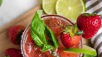Strawberry Basil Margarita Cocktail Strawberry Basil Margarita Cocktail