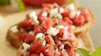 Watermelon Feta Bruschetta Watermelon Feta Bruschetta