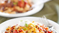 Mexican Beef Bake with Cilantro-Lime Cream Mexican Beef Bake with Cilantro-Lime Cream